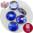 Glass Nuggets - Lustered Dark Blue - 9107